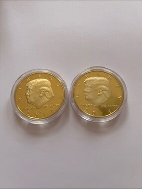 Donald Trump 2017 ,and 2018 gold plated coin